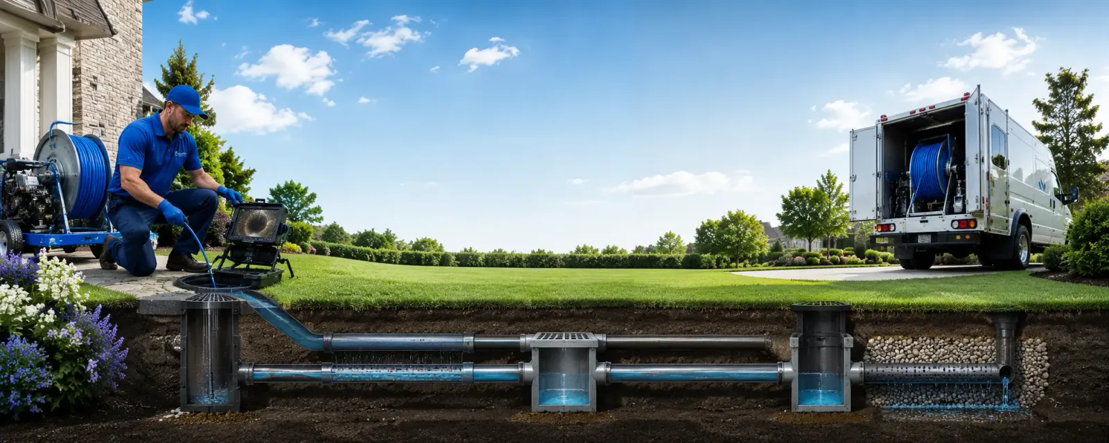 Outdoor drain cleaning information for North Lawrence, NY
